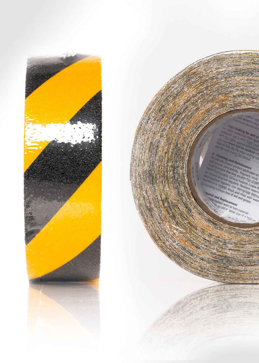 Rutschfestes Klebeband – Gelb-Schwarz 18 m Rolle für Industrie