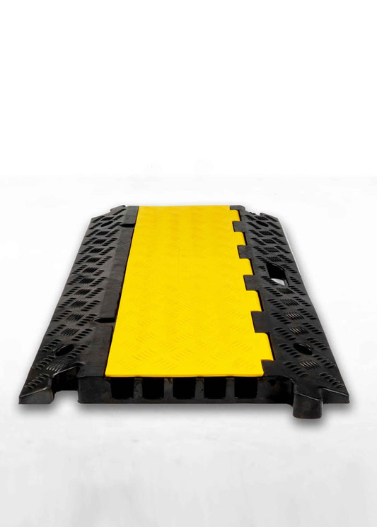 Gummikabelbrücke 90 cm – 5 Kanäle, 9 t belastbar & rutschfest