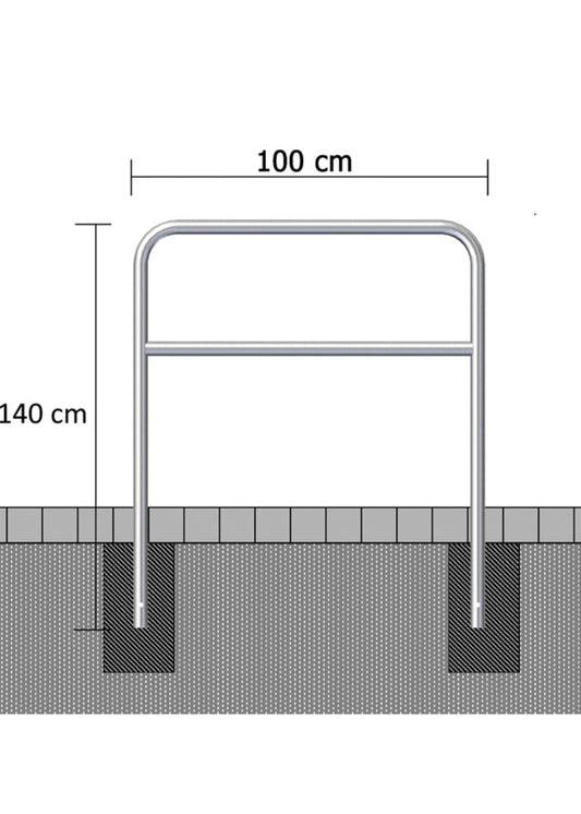 Absperrbügel Stahl verzinkt 100 cm x 140 cm