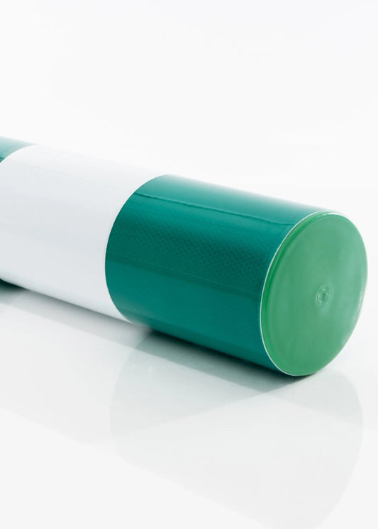 Absperrpfosten Kunststoff Grün-Weiß – 150 cm mit Erdspieß