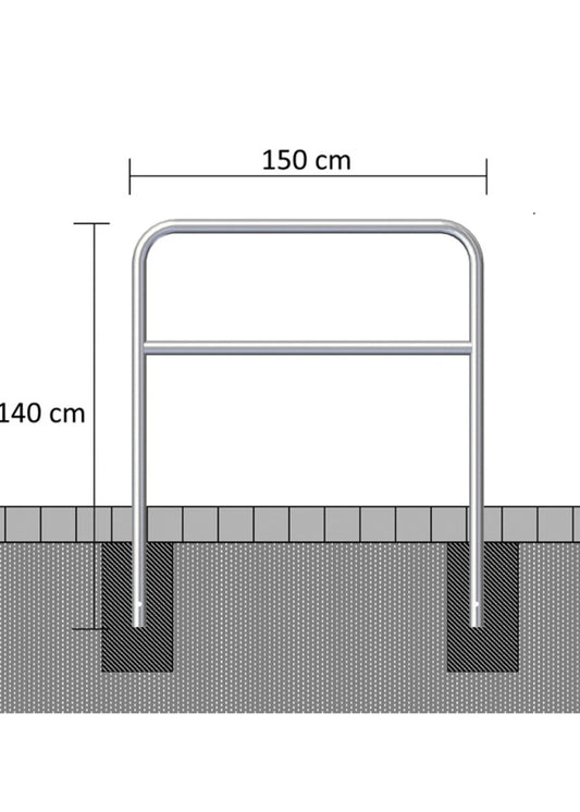 Anlehnbügel Stahl verzinkt 150 cm x 140 cm