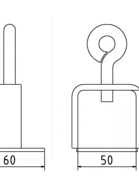 Schilderklemme verzinkt– Für Schaftrohre 40/60 mm
