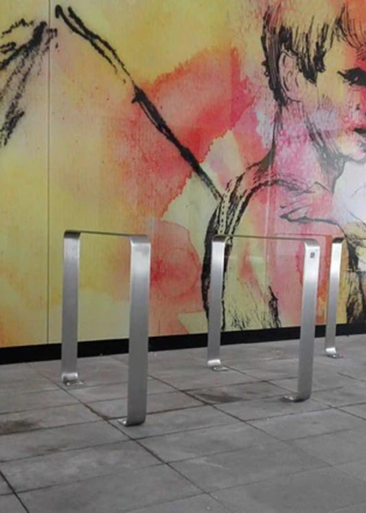 Anlehnbügel V-Modell -1000 mm, 8 mm Flachstahl, verzinkt